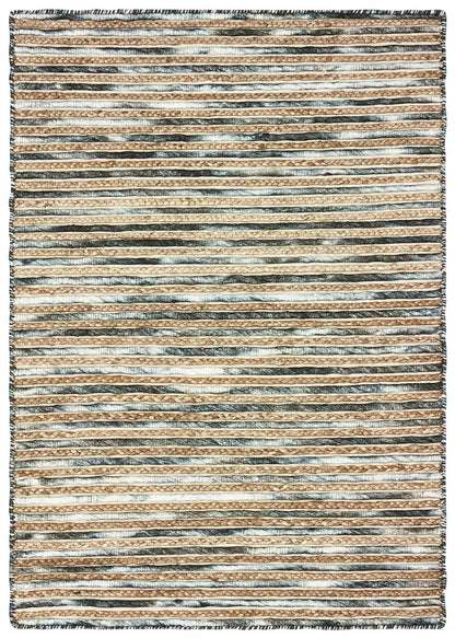 Wool Striped Hand Braided Area Rug
