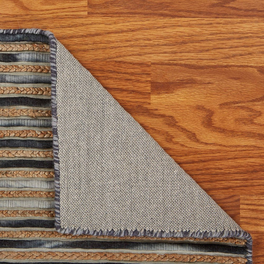 Wool Striped Hand Braided Area Rug
