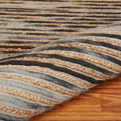 Wool Striped Hand Braided Area Rug