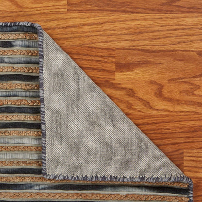 Wool Striped Hand Braided Area Rug