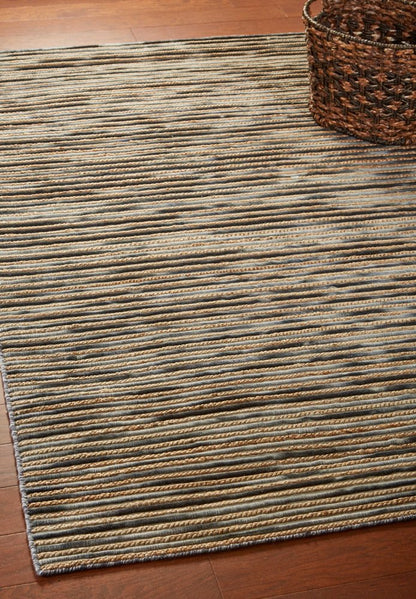 Wool Striped Hand Braided Area Rug