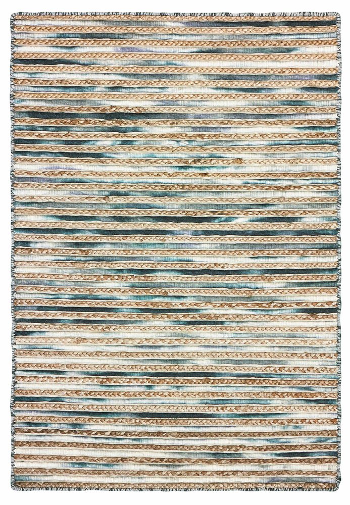 Wool Striped Hand Braided Area Rug