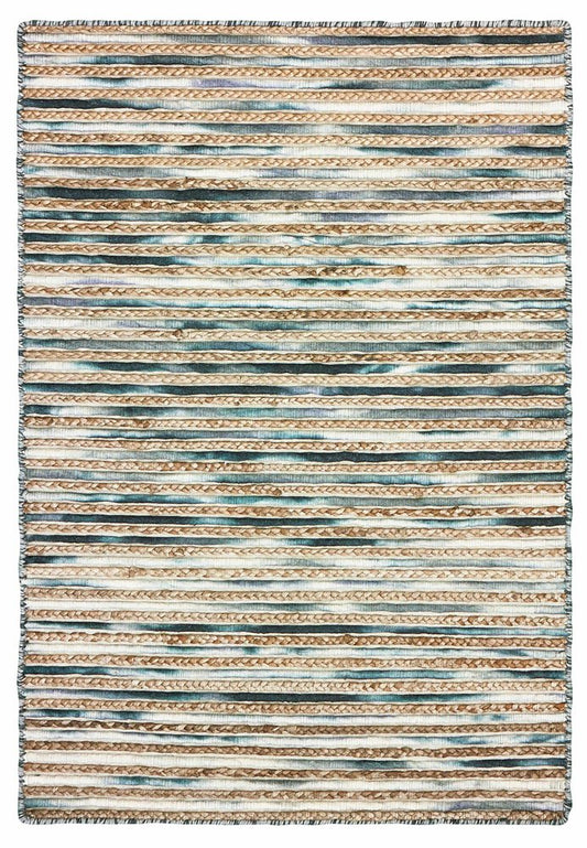 Wool Striped Hand Braided Area Rug