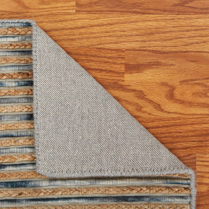 Wool Striped Hand Braided Area Rug