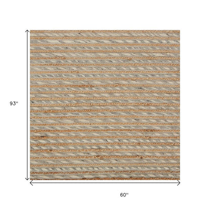 Wool Striped Hand Braided Area Rug