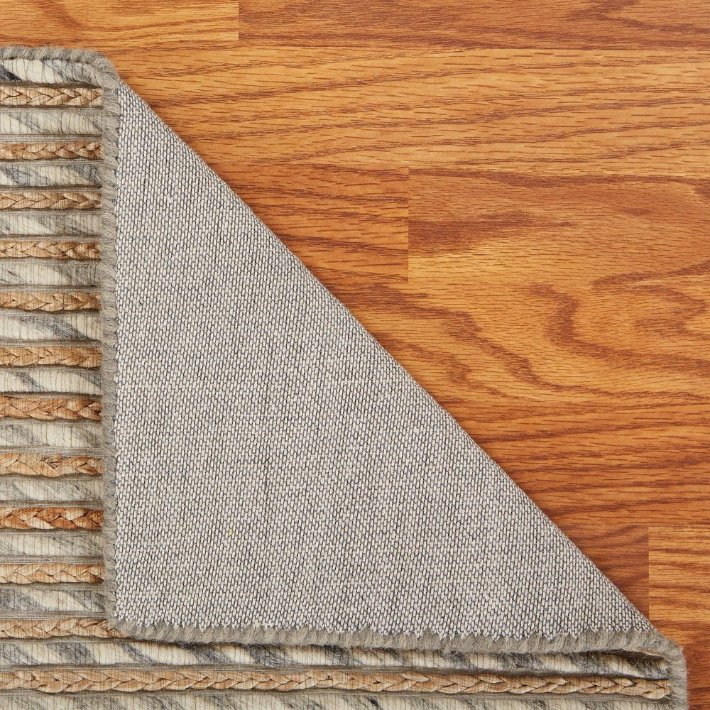Wool Striped Hand Braided Area Rug