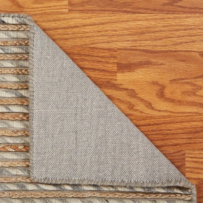 Wool Striped Hand Braided Area Rug