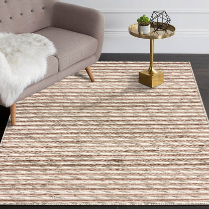 Wool Striped Hand Braided Area Rug