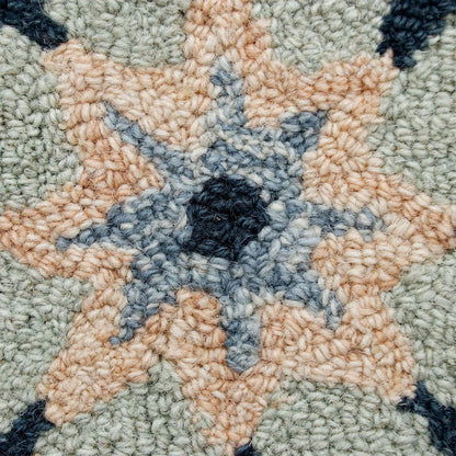 Wool Floral Hand Tufted Round Rug