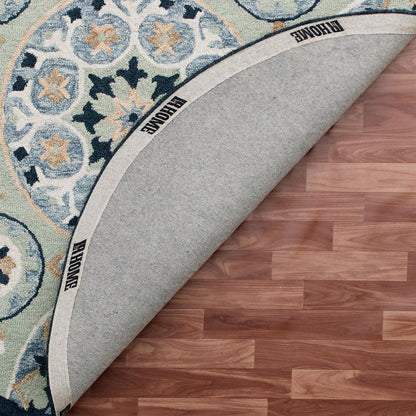 Wool Floral Hand Tufted Round Rug