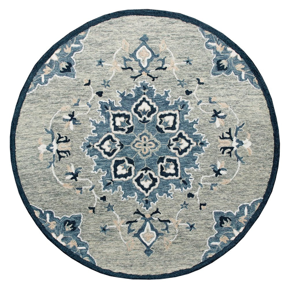 Wool Medallion Hand Tufted Round Rug