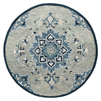 Wool Medallion Hand Tufted Round Rug