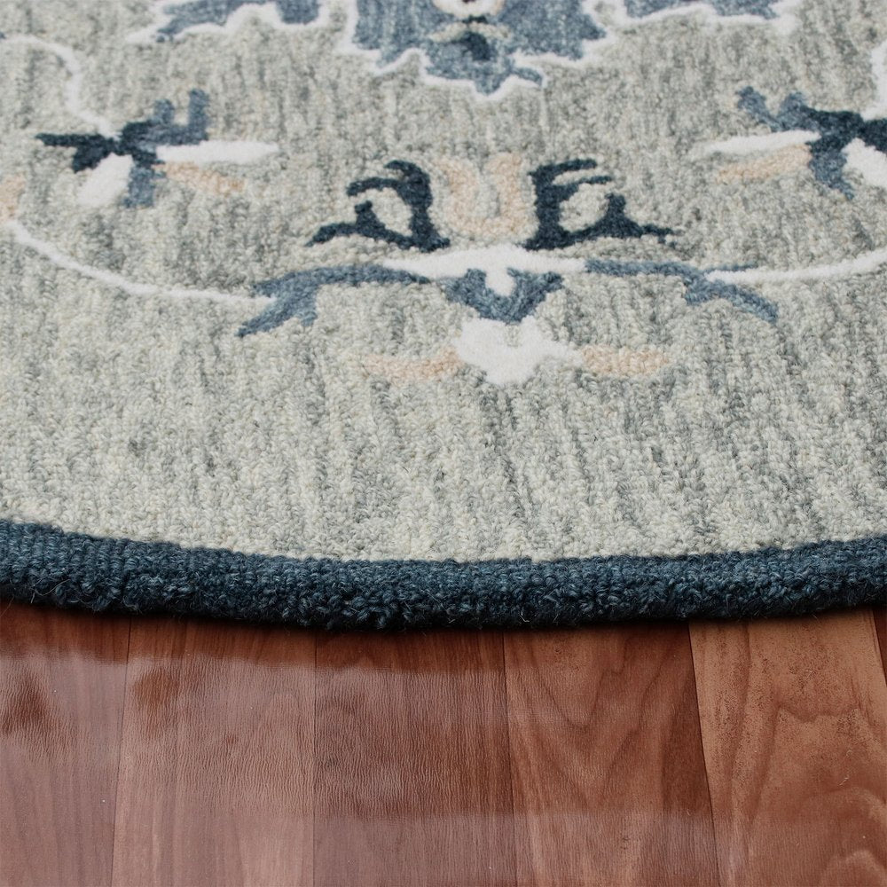 Wool Medallion Hand Tufted Round Rug
