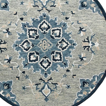 Wool Medallion Hand Tufted Round Rug