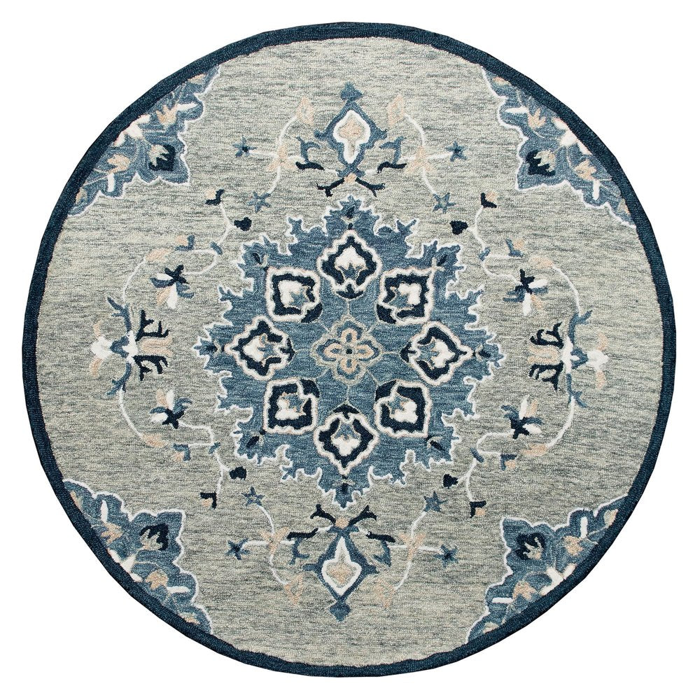 Wool Medallion Hand Tufted Round Rug