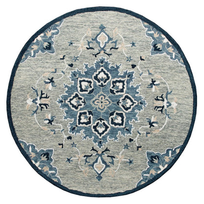 Wool Medallion Hand Tufted Round Rug