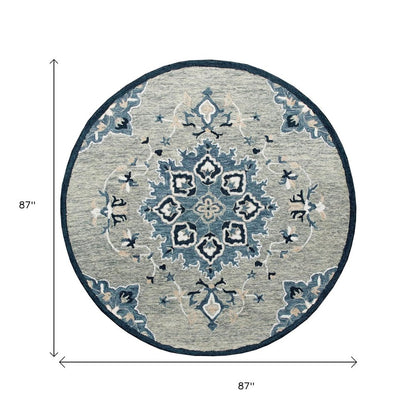 Wool Medallion Hand Tufted Round Rug