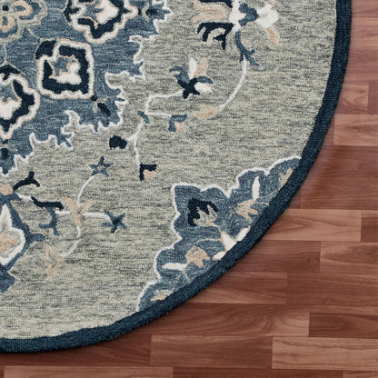 Wool Medallion Hand Tufted Round Rug