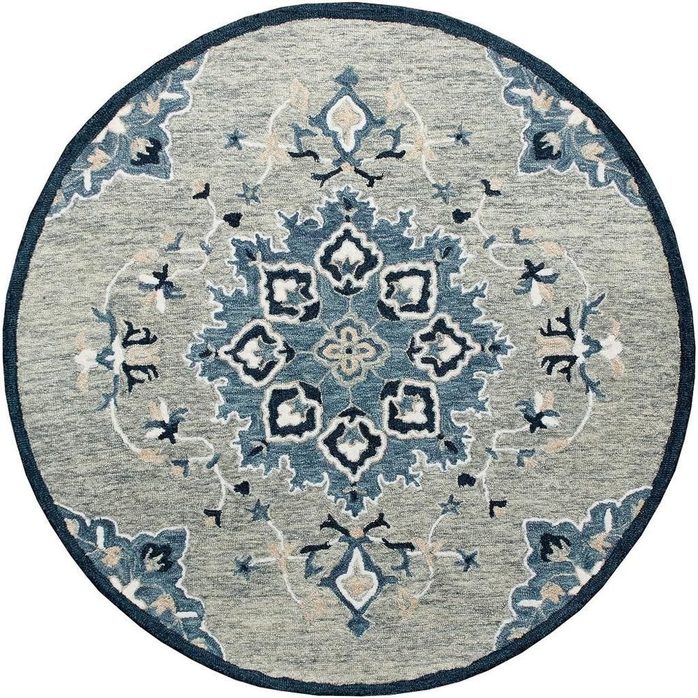 Wool Medallion Hand Tufted Round Rug