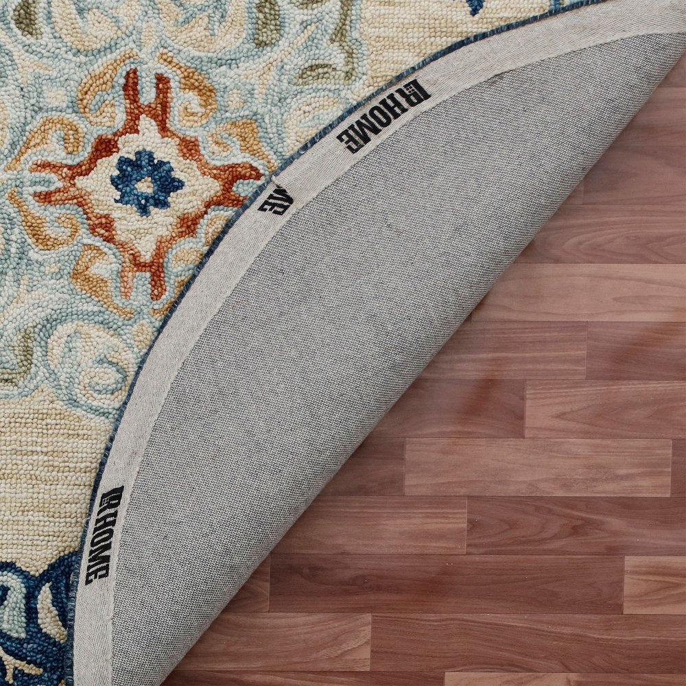 Wool Medallion Hand Tufted Washable Round Rug