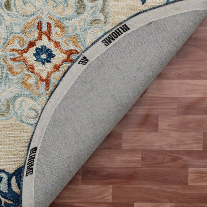 Wool Medallion Hand Tufted Washable Round Rug