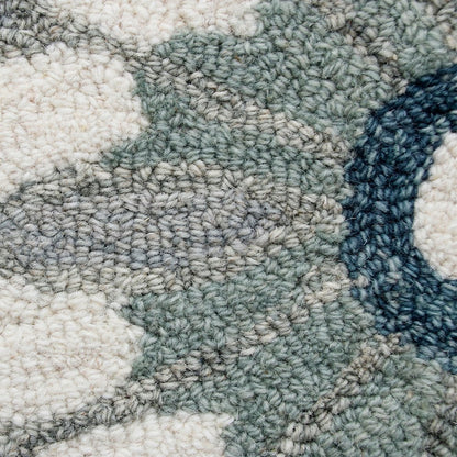 Wool Floral Hand Tufted Washable Round Rug