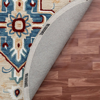 Wool Medallion Hand Tufted Washable Round Rug