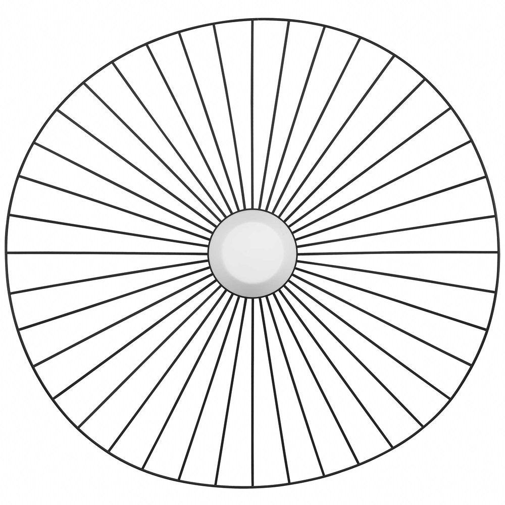 44" Black Aluminum Geometric Wavy LED Dimmable Outdoor Hanging Light