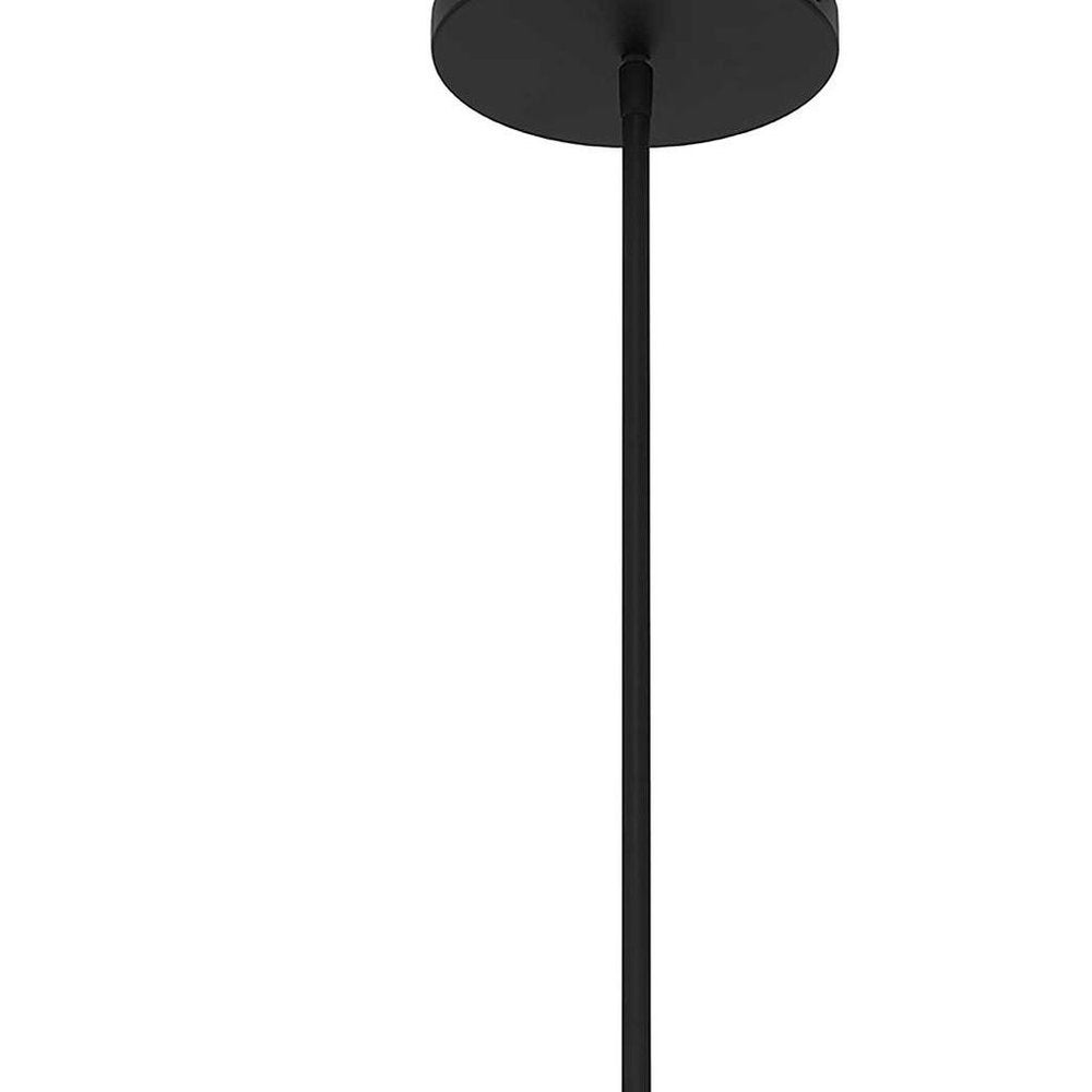 22" Black Aluminum Geometric LED Dimmable Outdoor Pendent Hanging Light