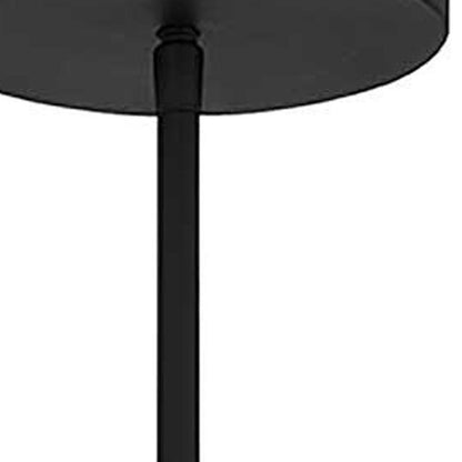 Natural And Black Rattan And Metal LED Dimmable Barrel Outdoor Hanging Pendent Light