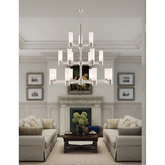 Multi Light Dimmable Chandelier With Shades