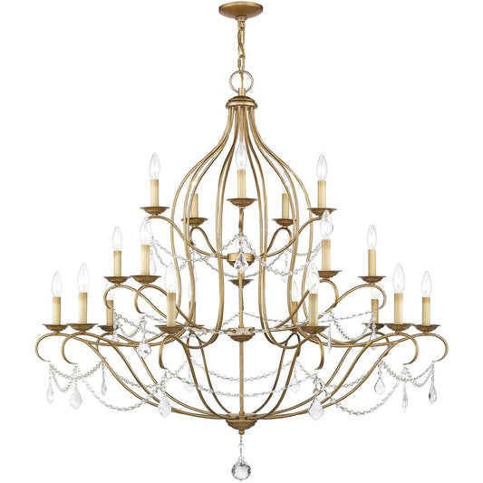 Twelve Light Dimmable Chandelier With Shades