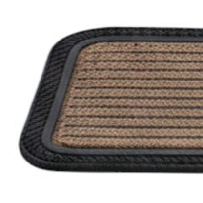 Set Of Six Black And Natural Polypropylene And Rubber Stair Treads