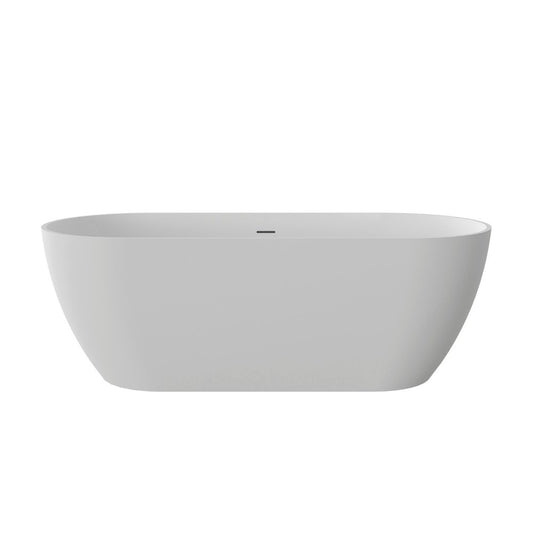 59" White Acrylic Oval Bath Tub