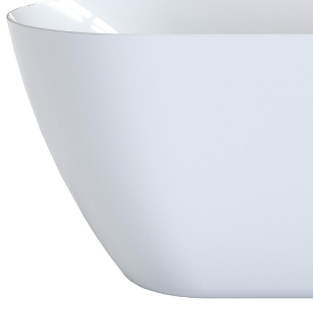 59" White Acrylic Oval Bath Tub