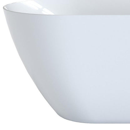 63" White Acrylic Oval Bath Tub