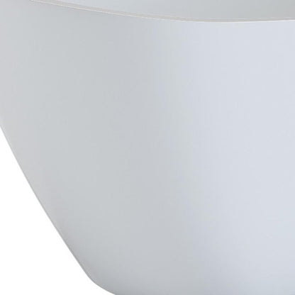 55" White Acrylic Oval Bath Tub